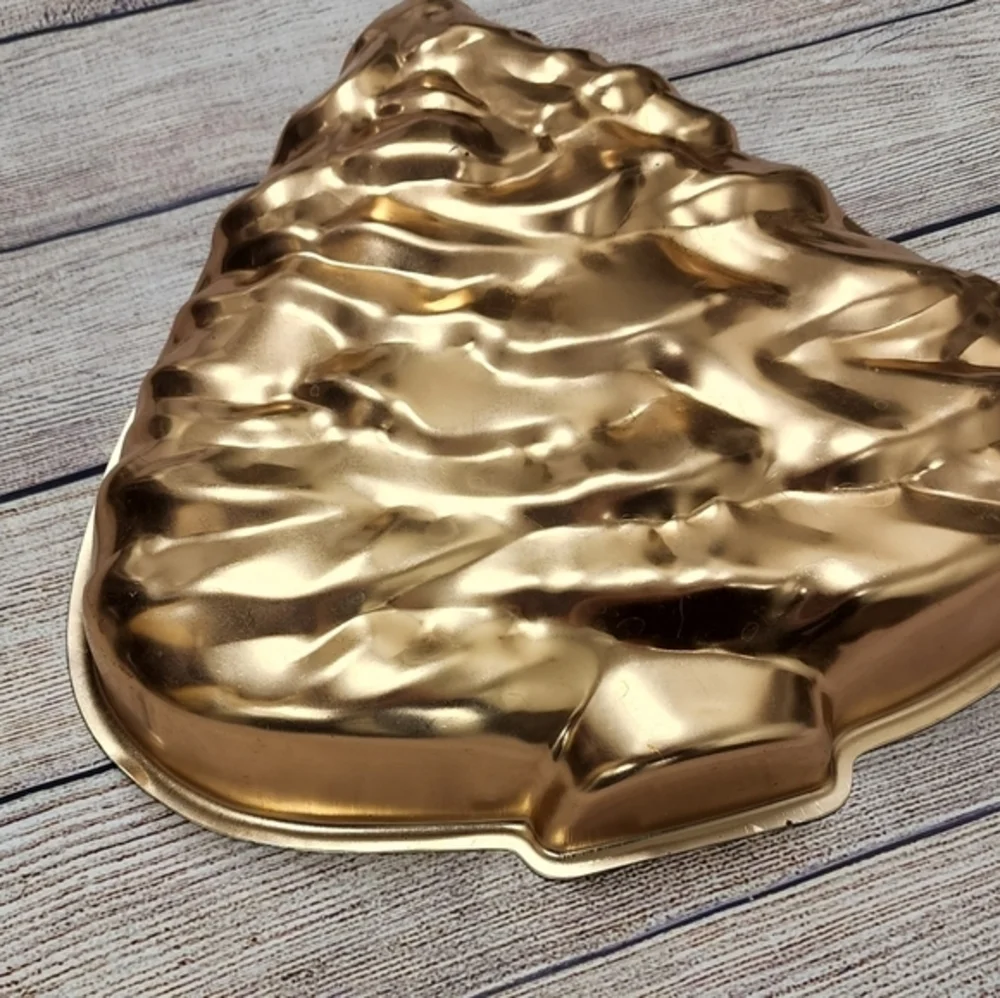 Vintage‎ Copper Aluminum Christmas Tree Jello Salad Mold Pan